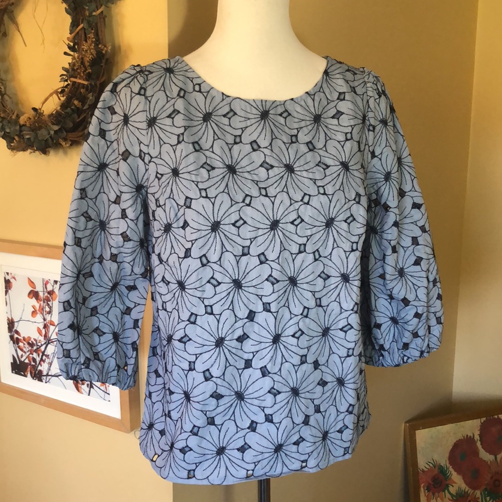 TALBOTS size 6P Embroidered Floral CutOut $109 new
